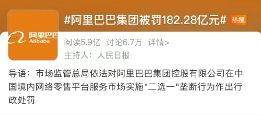 阿里巴巴被罚款 阿里巴巴被罚款18228亿元是按什么计较的 