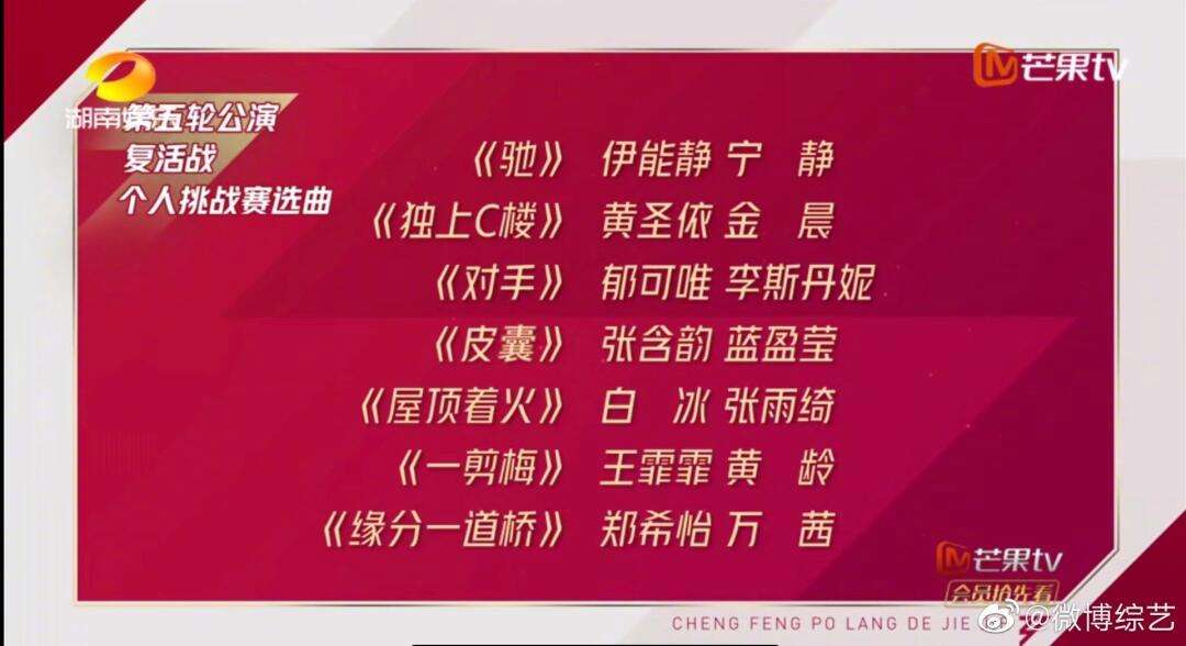 乘风破浪的姐姐五公裁汰名单 乘风破浪的姐姐五公裁汰名单曝光 